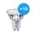 Confezione Multipack 10x Philips MASTER Value LEDspot GU10 PAR16 4.9W 355lm 60D - 927 Bianco Molto Caldo | Miglior resa cromatica - Dimmerabile - Sostitutiva 50W