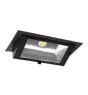 Downlight LED Paretewasher Paretey Maxi Nero 46W 6050lm 70x75D - 830 Luce Calda - 238x145mm