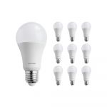 Confezione Multipack 10x Noxion Pro LED E27 Pera Ghiaccio 14W 1521lm - 840 Bianco Freddo | Sostitutiva 100W