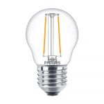 Philips Corepro LEDluster E27 Sferica Filamento Chiara 2W 250lm - 827 Bianco Molto Caldo | Sostitutiva 25W