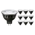 Confezione Multipack 10x Philips Master LEDspot GU5.3 MR16 7.5W 500lm 36D - 930 Luce Calda | Miglior resa cromatica - Dimmerabile - Sostitutiva 50W